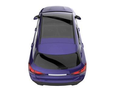 Realistic SUV isolated on background with mask. 3d rendering - illustration