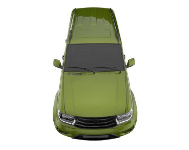 Realistic SUV isolated on background with mask. 3d rendering - illustration