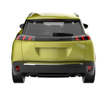 Realistic SUV isolated on background with mask. 3d rendering - illustration