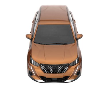 Realistic SUV isolated on background with mask. 3d rendering - illustration