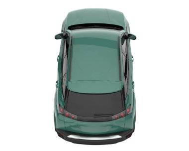 Realistic SUV isolated on background with mask. 3d rendering - illustration