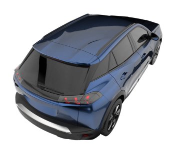 Realistic SUV isolated on background with mask. 3d rendering - illustration