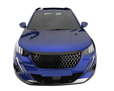 Realistic SUV isolated on background with mask. 3d rendering - illustration
