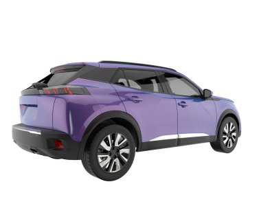 Realistic SUV isolated on background with mask. 3d rendering - illustration