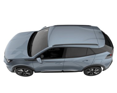 Realistic SUV isolated on background with mask. 3d rendering - illustration