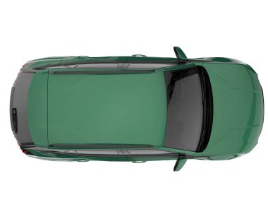 Realistic SUV isolated on background with mask. 3d rendering - illustration