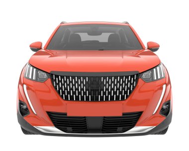 Realistic SUV isolated on background with mask. 3d rendering - illustration