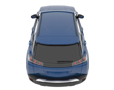 Realistic SUV isolated on background with mask. 3d rendering - illustration