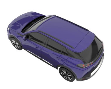 Realistic SUV isolated on background with mask. 3d rendering - illustration