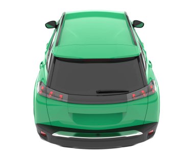 Realistic SUV isolated on background with mask. 3d rendering - illustration