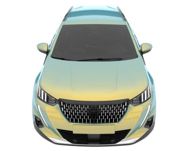 Realistic SUV isolated on background with mask. 3d rendering - illustration