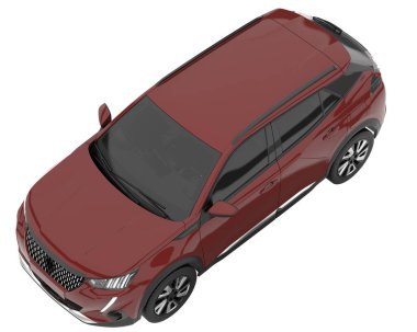 Realistic SUV isolated on background with mask. 3d rendering - illustration