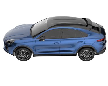 Realistic SUV isolated on background with mask. 3d rendering - illustration