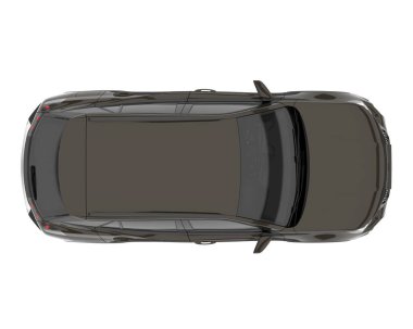 Realistic SUV isolated on background with mask. 3d rendering - illustration