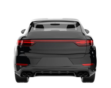 Realistic SUV isolated on background with mask. 3d rendering - illustration