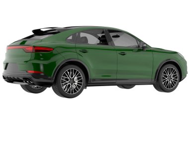 Realistic SUV isolated on background with mask. 3d rendering - illustration