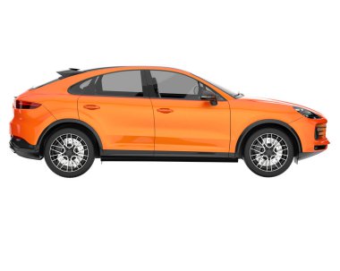 Realistic SUV isolated on background with mask. 3d rendering - illustration