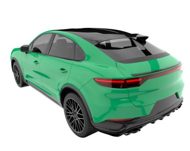 Realistic SUV isolated on background with mask. 3d rendering - illustration