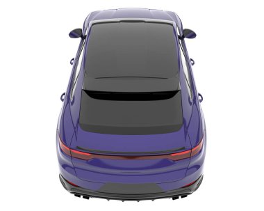 Realistic SUV isolated on background with mask. 3d rendering - illustration