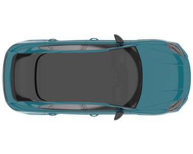 Realistic SUV isolated on background with mask. 3d rendering - illustration