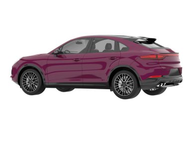 Realistic SUV isolated on background with mask. 3d rendering - illustration