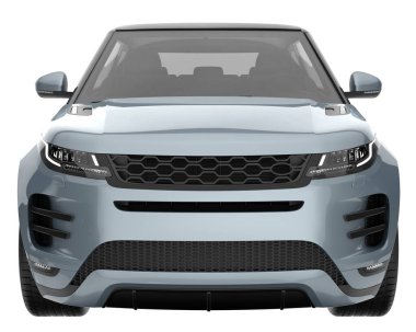 Realistic SUV isolated on background with mask. 3d rendering - illustration