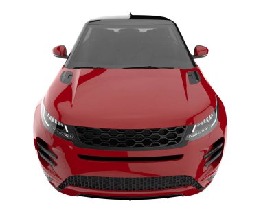Realistic SUV isolated on background with mask. 3d rendering - illustration