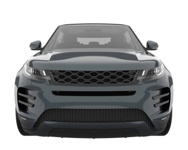 Realistic SUV isolated on background with mask. 3d rendering - illustration