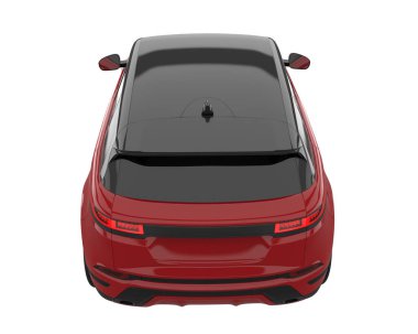 Realistic SUV isolated on background with mask. 3d rendering - illustration