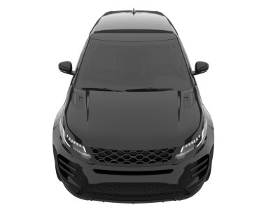 Realistic SUV isolated on background with mask. 3d rendering - illustration