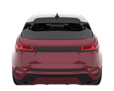 Realistic SUV isolated on background with mask. 3d rendering - illustration