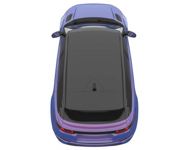 Realistic SUV isolated on background with mask. 3d rendering - illustration