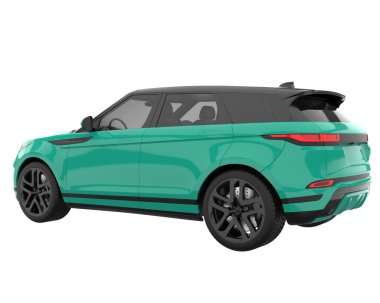 Realistic SUV isolated on background with mask. 3d rendering - illustration