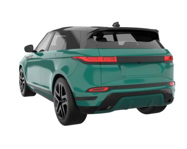 Realistic SUV isolated on background with mask. 3d rendering - illustration