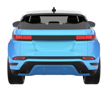 Realistic SUV isolated on background with mask. 3d rendering - illustration