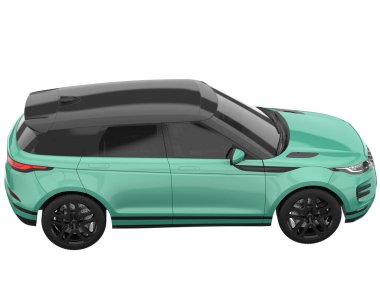 Realistic SUV isolated on background with mask. 3d rendering - illustration