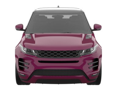 Realistic SUV isolated on background with mask. 3d rendering - illustration