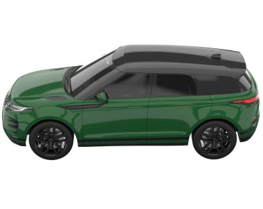 Realistic SUV isolated on background with mask. 3d rendering - illustration