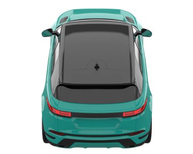 Realistic SUV isolated on background with mask. 3d rendering - illustration