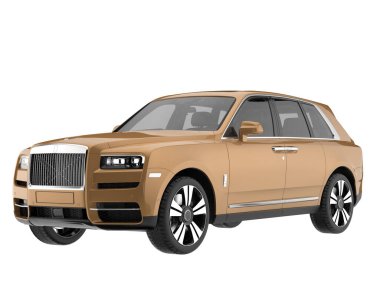 Realistic SUV isolated on background with mask. 3d rendering - illustration