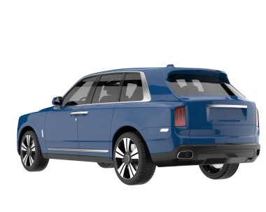 Realistic SUV isolated on background with mask. 3d rendering - illustration