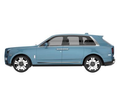 Realistic SUV isolated on background with mask. 3d rendering - illustration