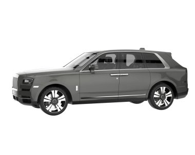 Realistic SUV isolated on background with mask. 3d rendering - illustration