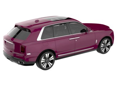 Realistic SUV isolated on background with mask. 3d rendering - illustration