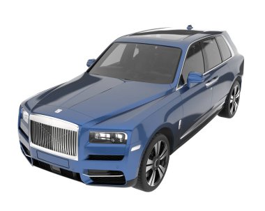 Realistic SUV isolated on background with mask. 3d rendering - illustration