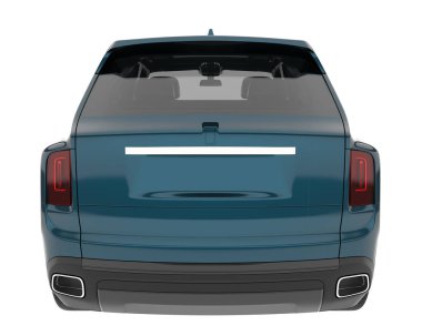 Realistic SUV isolated on background with mask. 3d rendering - illustration