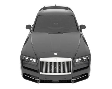 Realistic SUV isolated on background with mask. 3d rendering - illustration