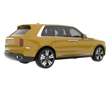 Realistic SUV isolated on background with mask. 3d rendering - illustration