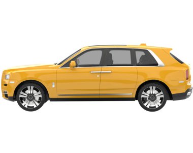 Realistic SUV isolated on background with mask. 3d rendering - illustration