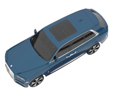 Realistic SUV isolated on background with mask. 3d rendering - illustration